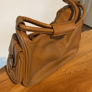 Vintage Miu Miu leather bag handbag brown EUC